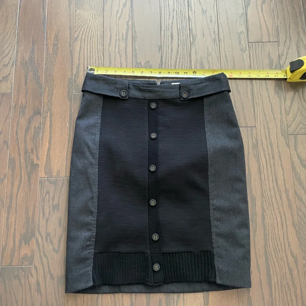FRANKIE MORELLO MILAN SWEATER FRONT STRETCH WOOL SKIRT